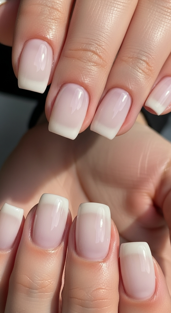 Milky White Soap Nails