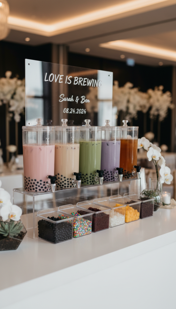 Minimalist Acrylic Boba Tea Display