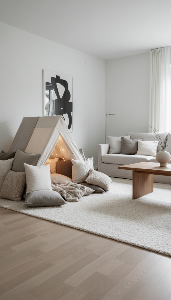 Minimalist Neutral Pillow Fort