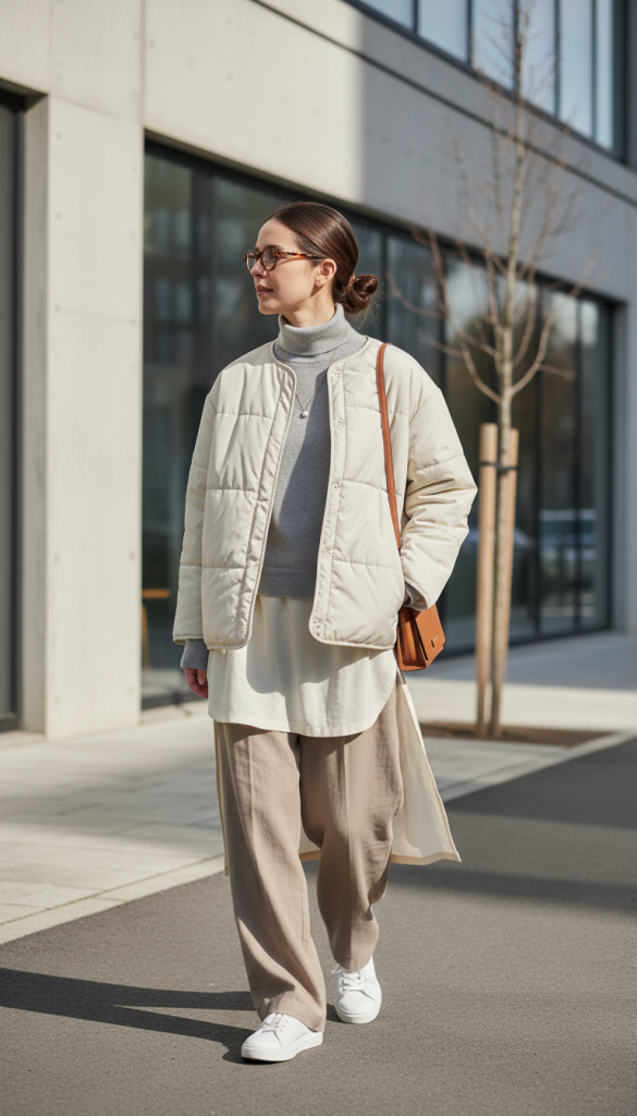 Minimalist Quilted Jacket Look