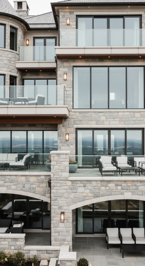 Mixed Material Castle Facades