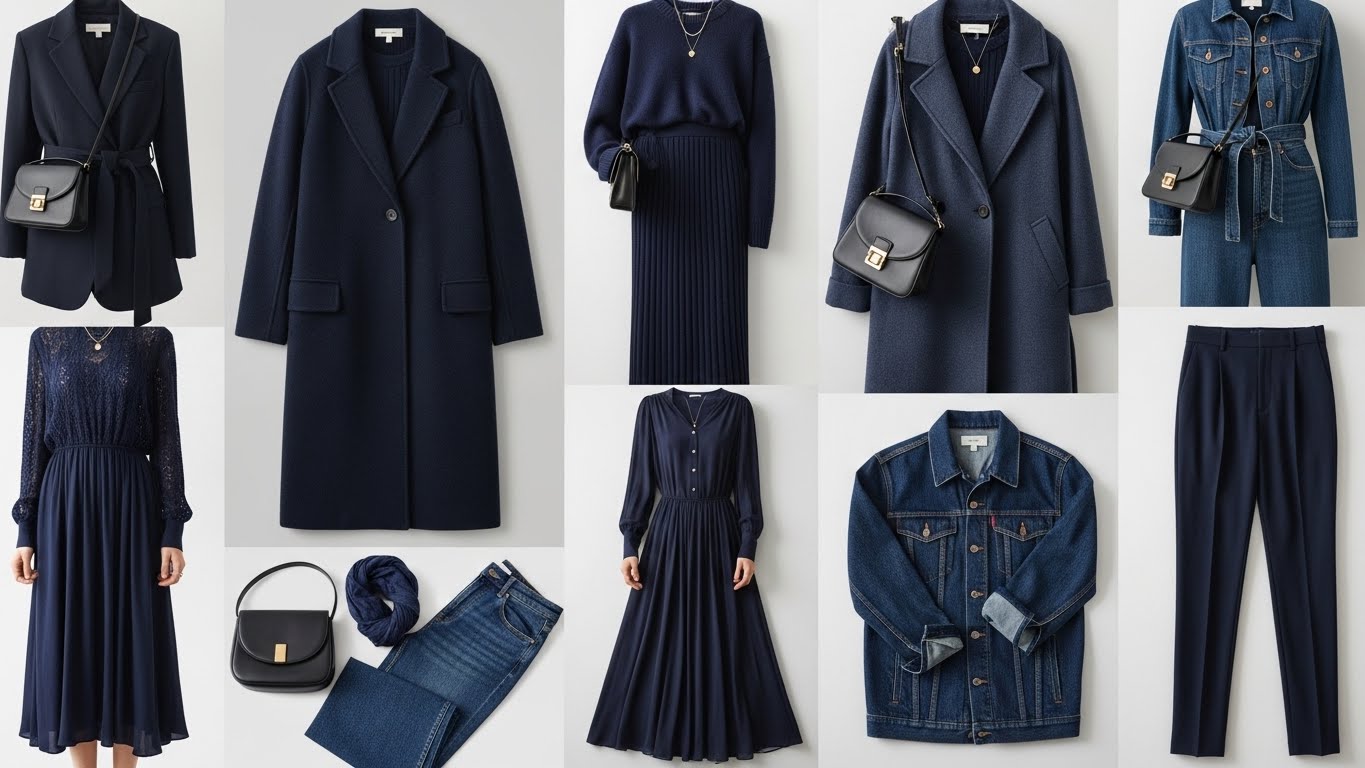 Navy Blue Monochromatic Outfits