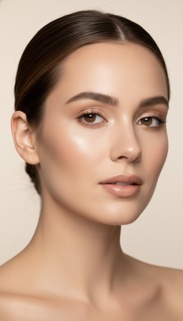 Neutral Beige Cloud Skin Look