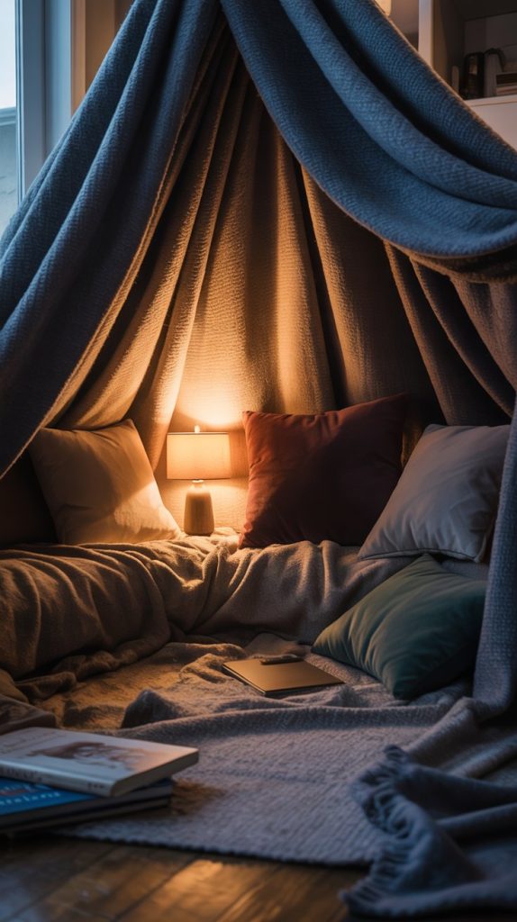Nighttime Cozy Pillow Fort