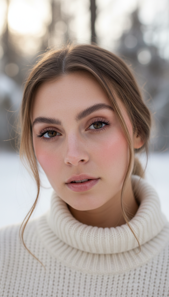 No Makeup Cold Girl Look