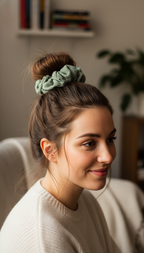 Oversized Scrunchie Top Knot