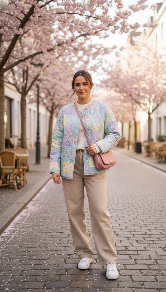 Pastel Quilted Jacket Layering