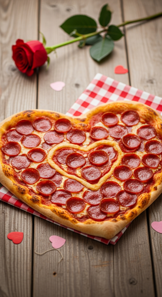 Pepperoni Heart Design