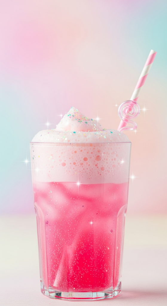 Pink Cream Soda With Glitter