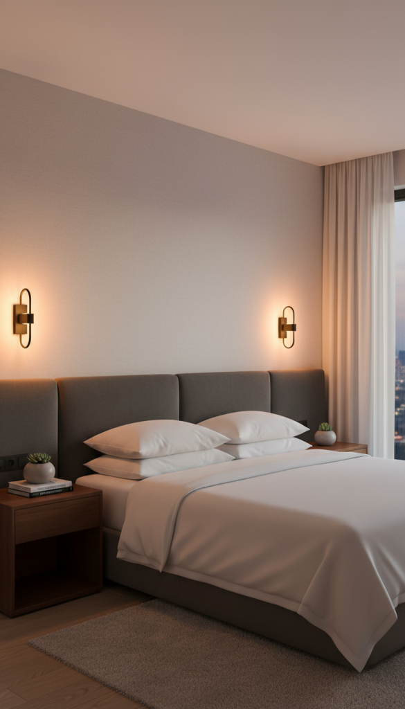 Plug-Free Bedside Reading Sconces