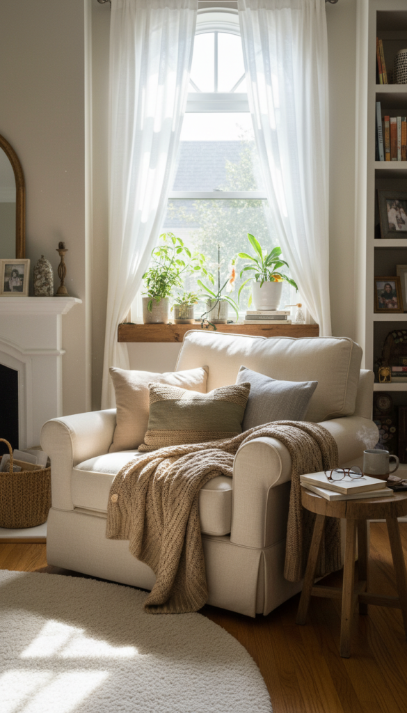Plush Armchair with Soft Upholstery