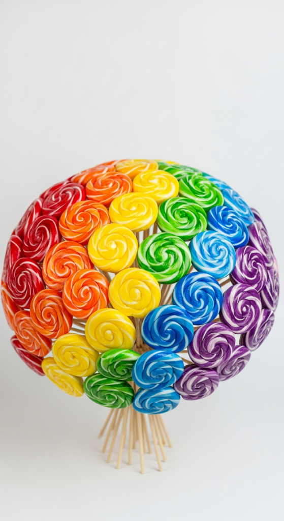 Rainbow Lollipop Bouquet