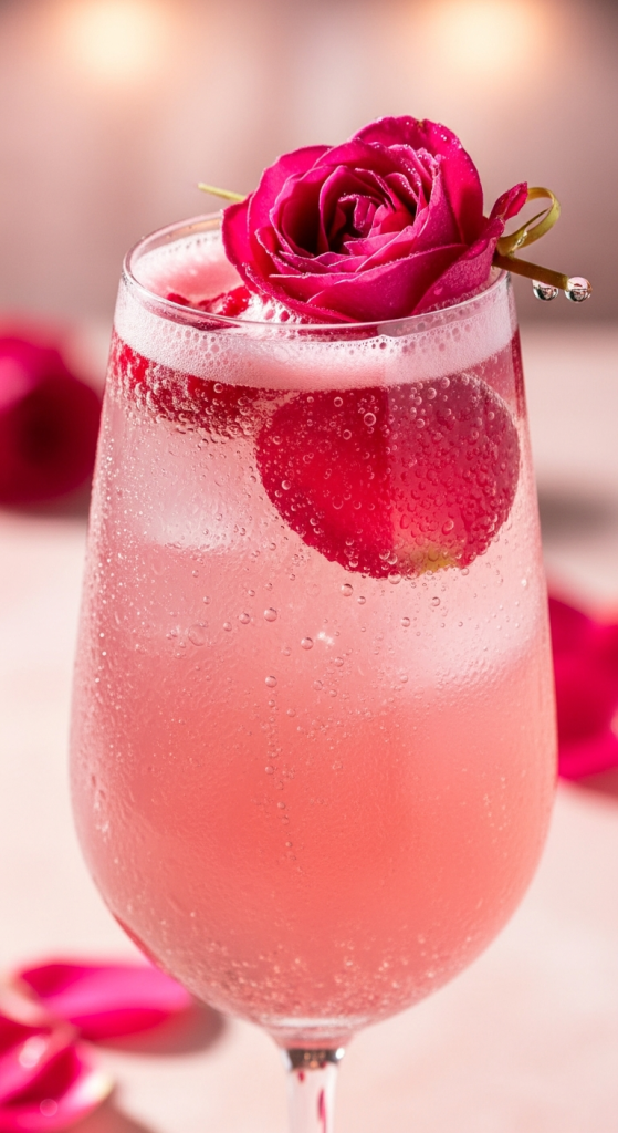 Raspberry Rose Glitter Spritzer