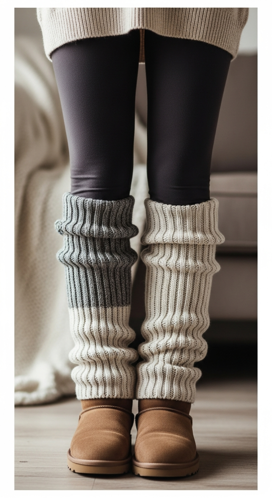 Ribbed Leg Warmers For Texture