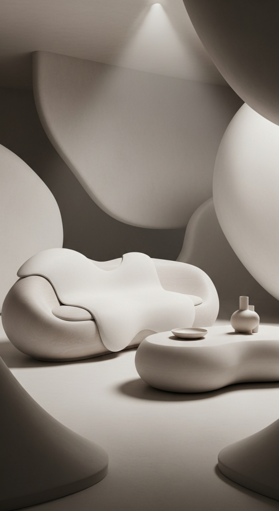Sculptural Furniture With Fluid Shapes