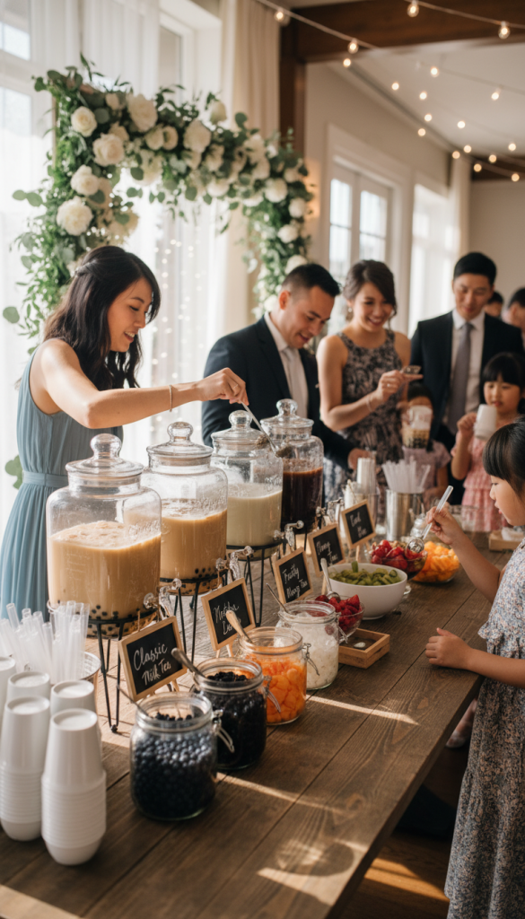 Self-Serve Boba Tea Bar Setup