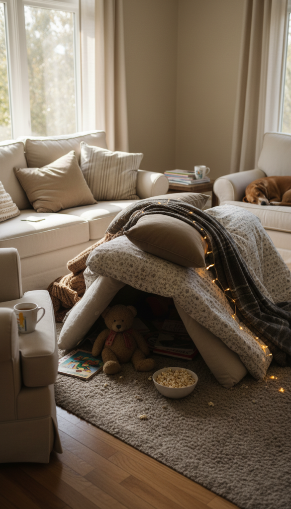 Simple One-Hour Pillow Fort Build