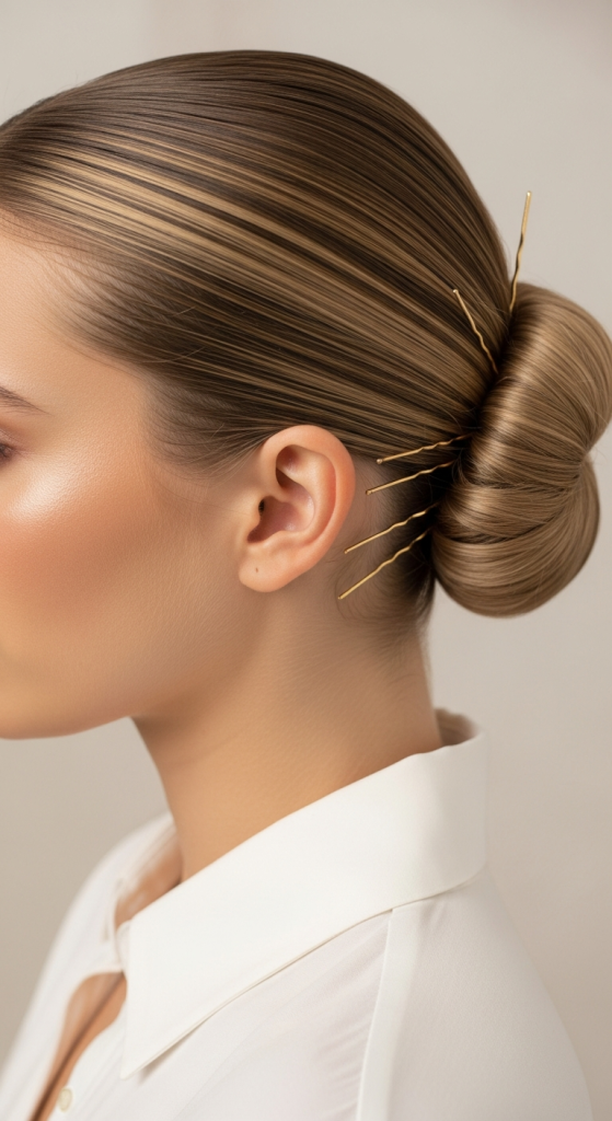 Sleek Bun With Hair Accessories