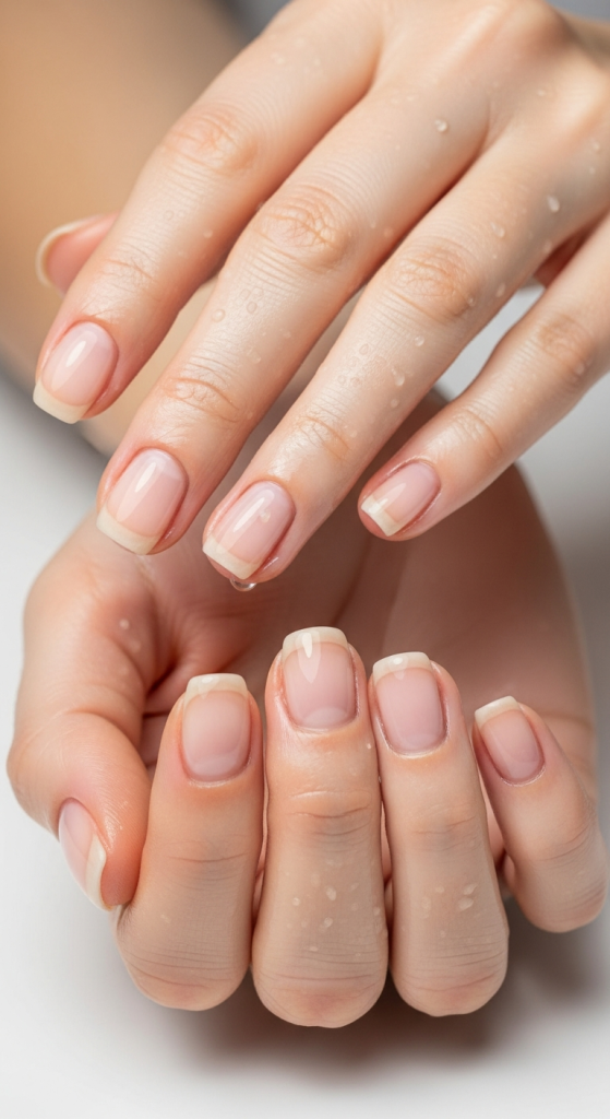 Soap Nails With Cuticle Oil Shine