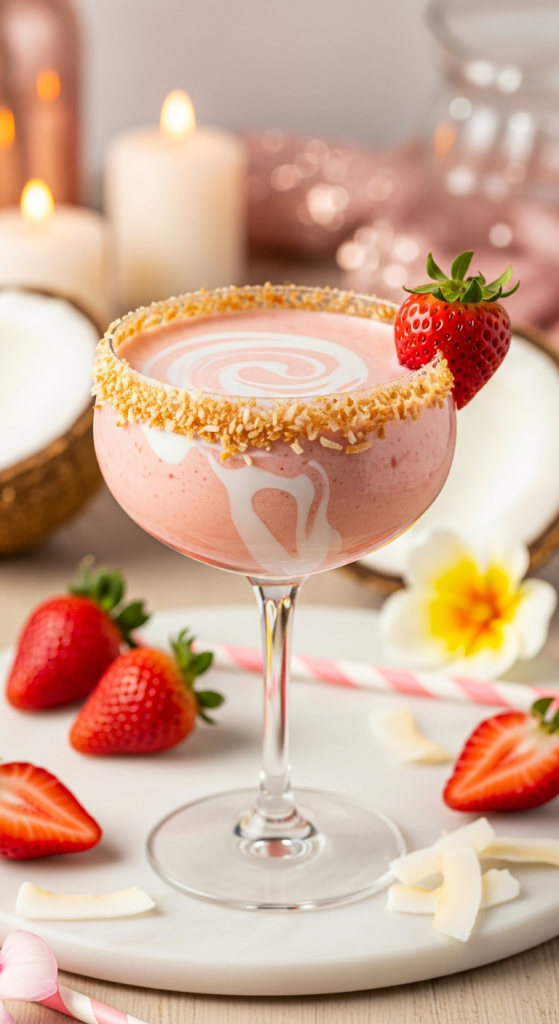 Strawberry Coconut Mocktail