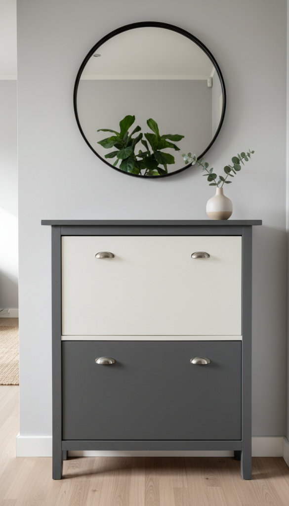 Two-Tone Painted Hemnes Cabinet