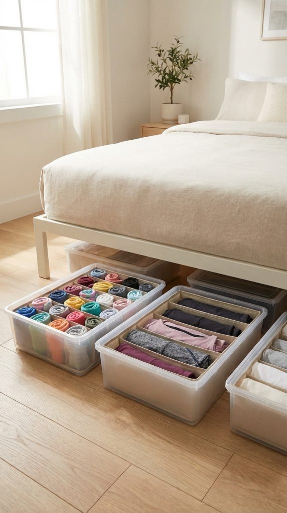 Under Bed Storage with Dividers