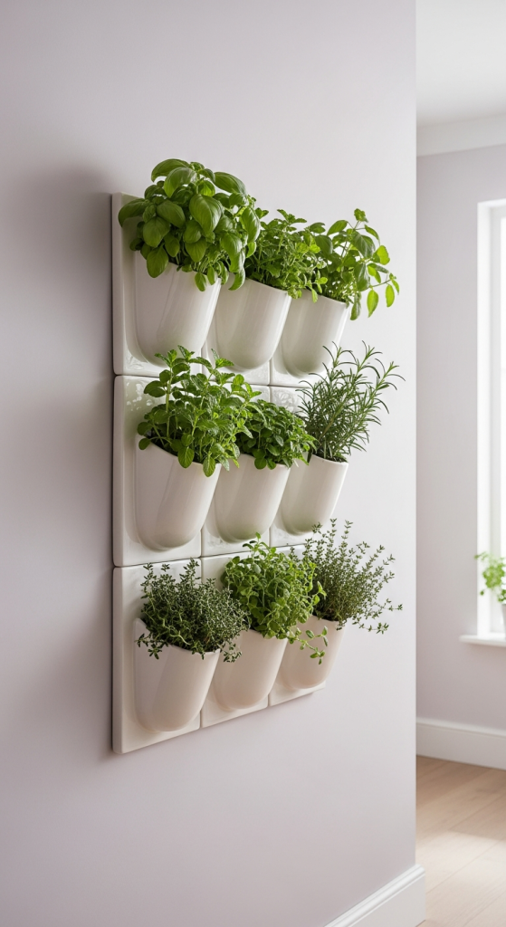 Wall-Mounted Herb Planters