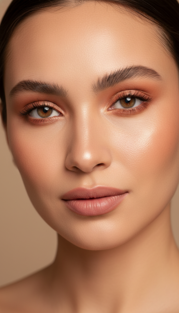 Warm-Toned Cloud Skin Makeup
