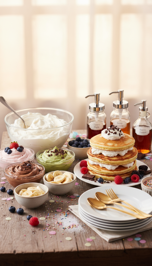 Whipped Cream Pancake Station