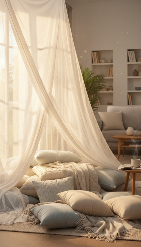 Window-Side Pillow Fort Retreat