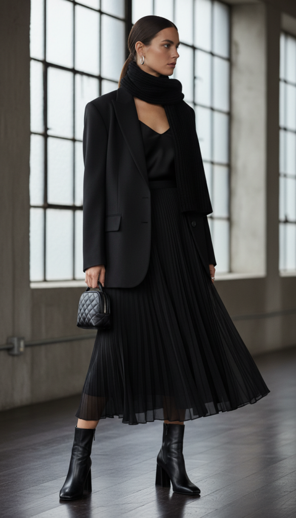 All-Black Textured Outfit