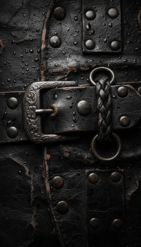 Blackened Leather and Iron Texture