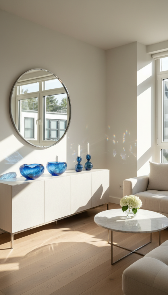 Blue Glass Accent Decor