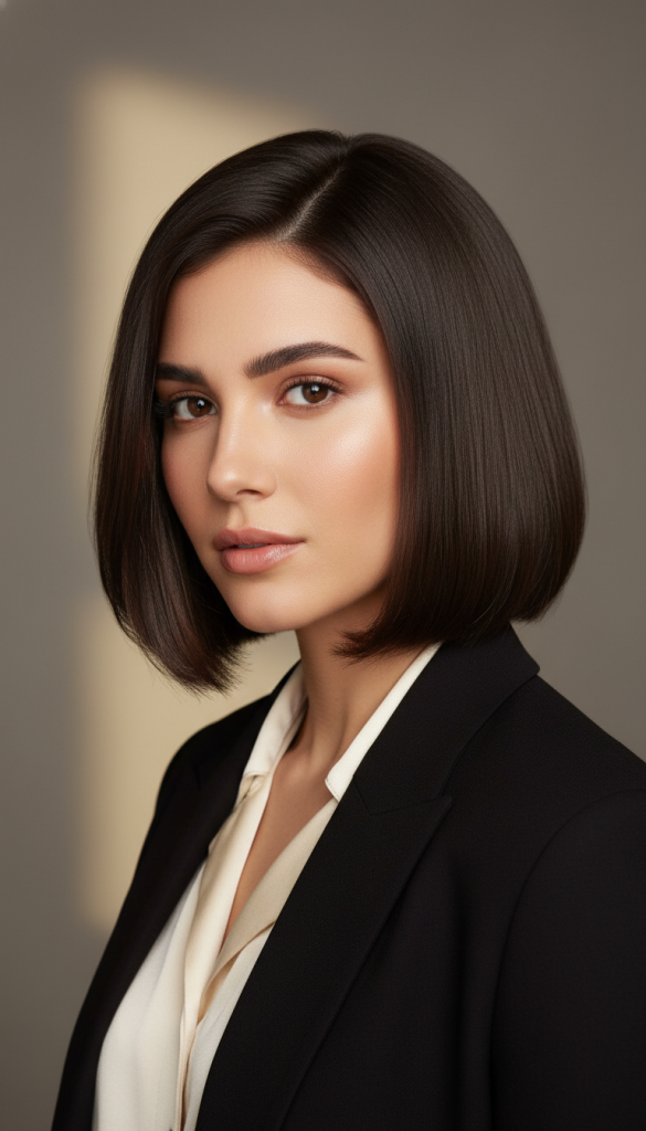 Blunt Bob with Side Part