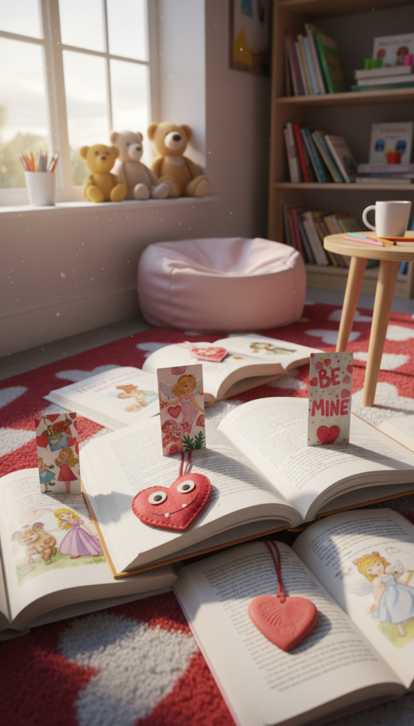 Bookmarks with Valentine Designs