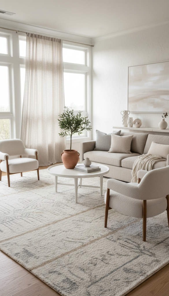 Brighten With Neutral Rugs