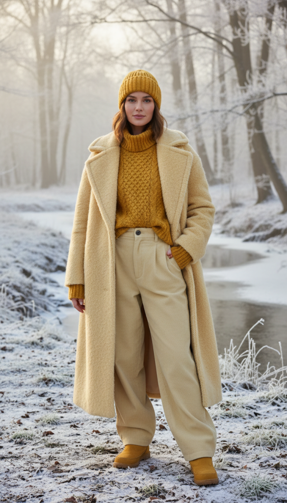 Butter Yellow Layered Winter Monochrome