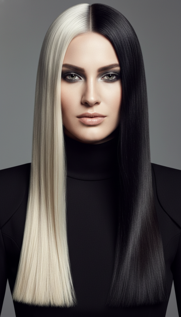 Classic Black and Platinum Color Block