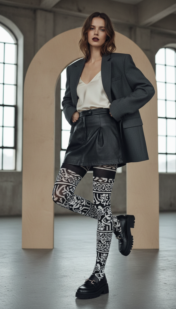 Contrasting Statement Tights