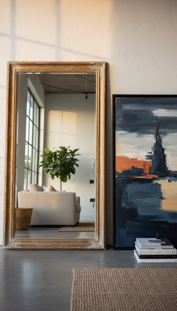 Decorate with Large-Scale Art and Mirrors