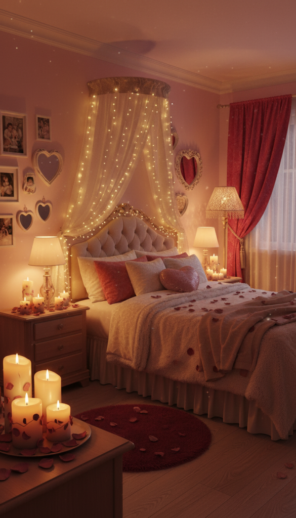 Decorative Candles and Warm Lighting