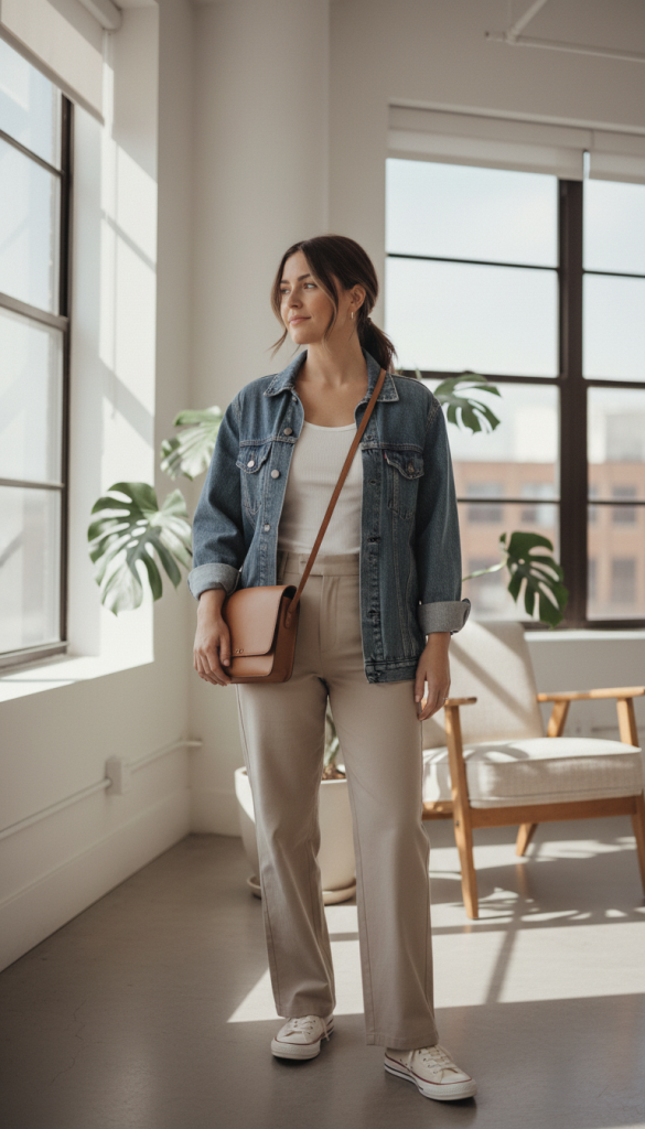 Denim Jacket and Neutral Basics