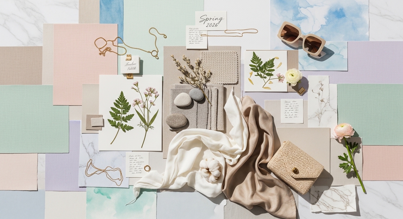 Fashion Mood Board Backgrounds for Spring