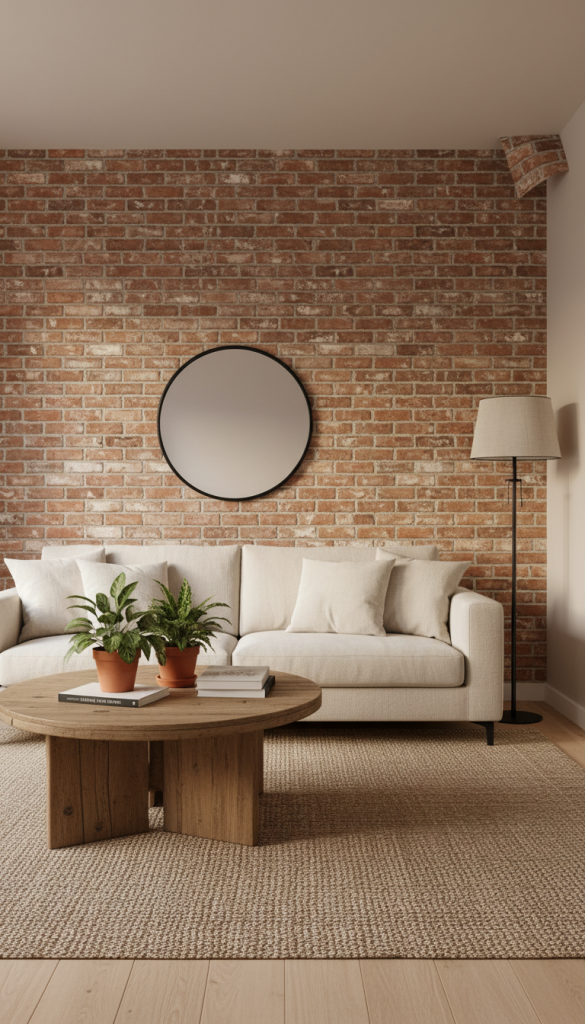 Faux Brick Feature Wall