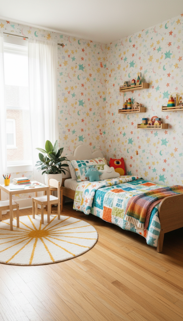 Kids Room Playful Wallpaper