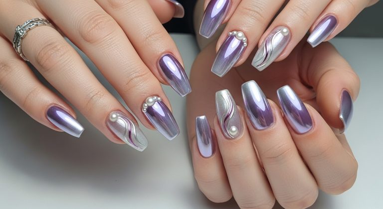 Lavender Chrome Nail Designs to Show Your Nail Tech