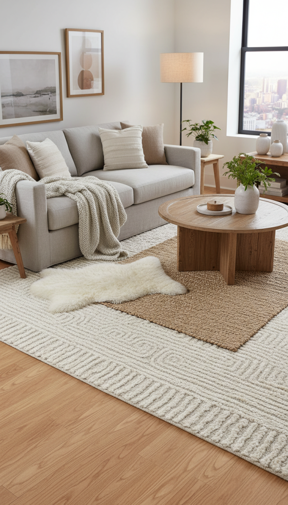 Layer Rugs to Define and Warm Up Spaces