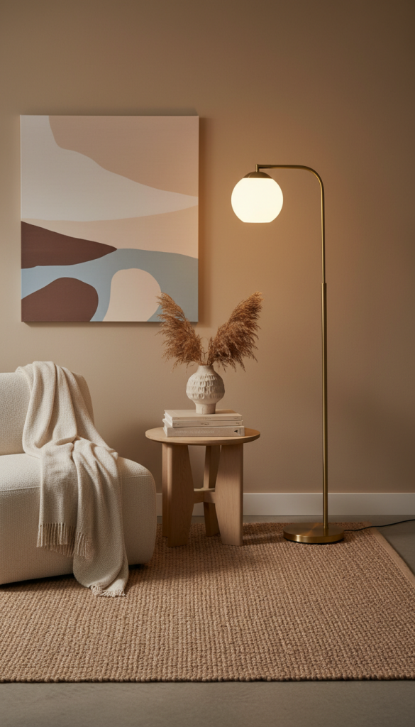 Layer With a Floor Lamp