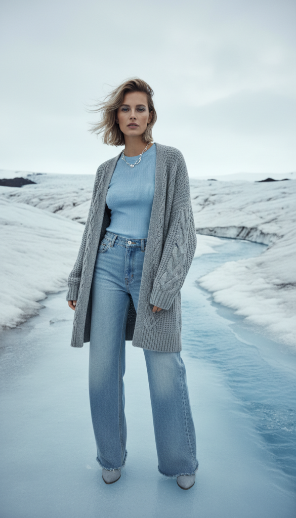 Light Denim With Glacier Tones