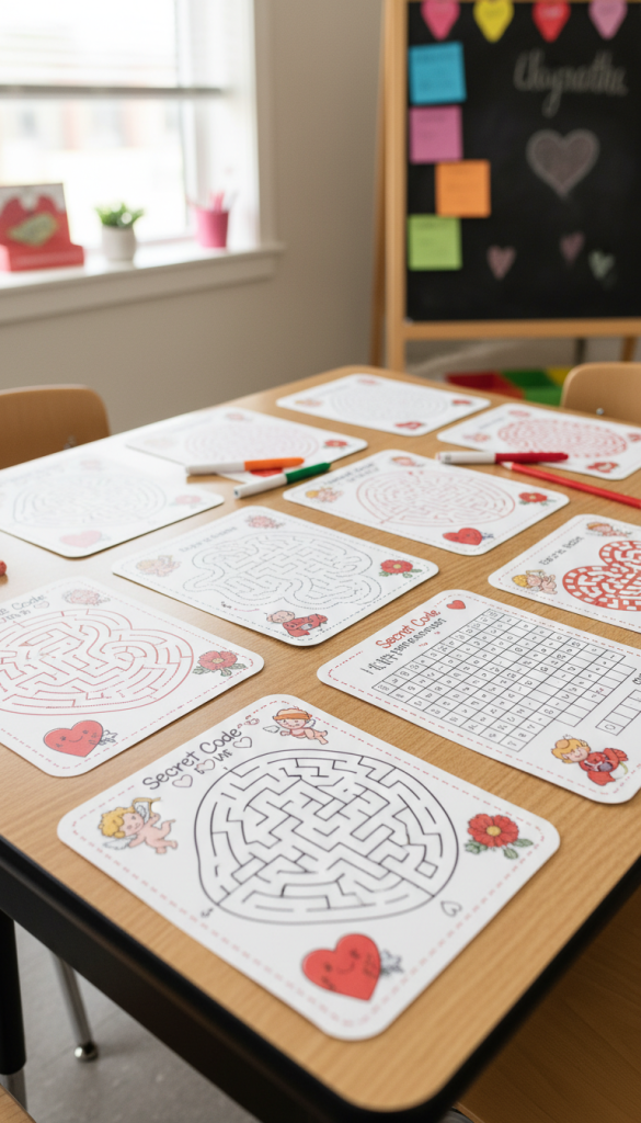 Mini Activity Card Valentine Favors